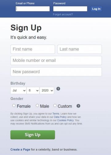 Facebook error this content isn't available right now sign up