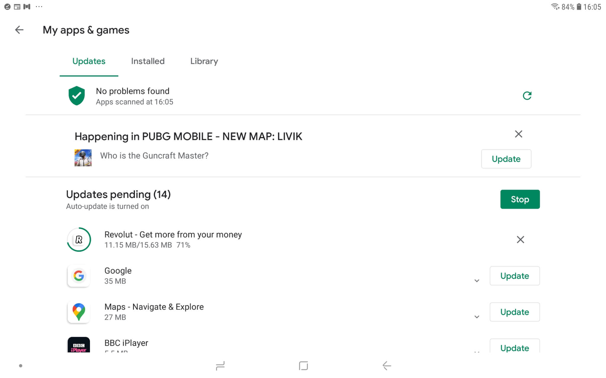 The Google Play Updates tab Google Play's Updates tab robinhood app not working