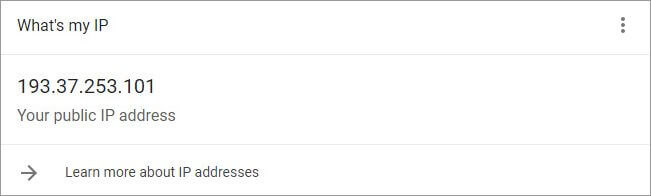 whats my IP on Google