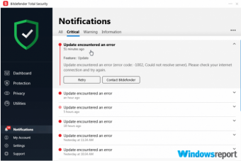 How to fix Bitdefender update failed errors on Windows 10/11