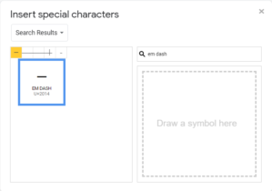 How to Make an Em Dash in Google Docs