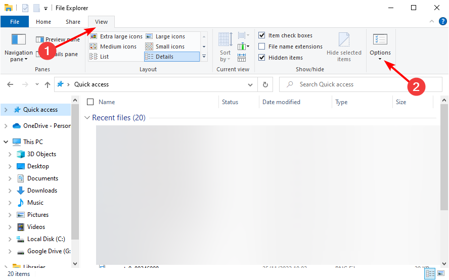 view option copied files disappear usb drive