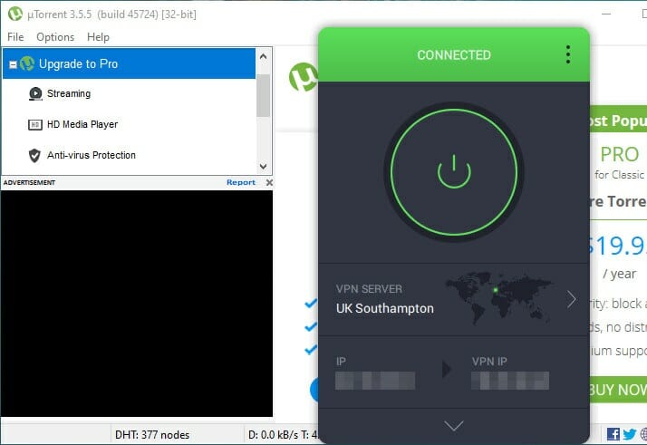 use uTorrent with VPN