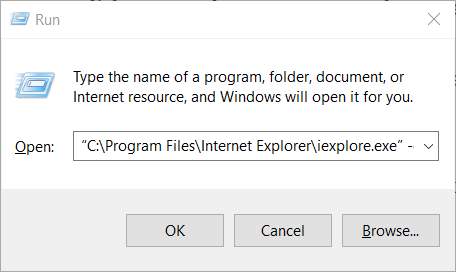 The Run window Run window How to fix recover webpage error in internet explorer
