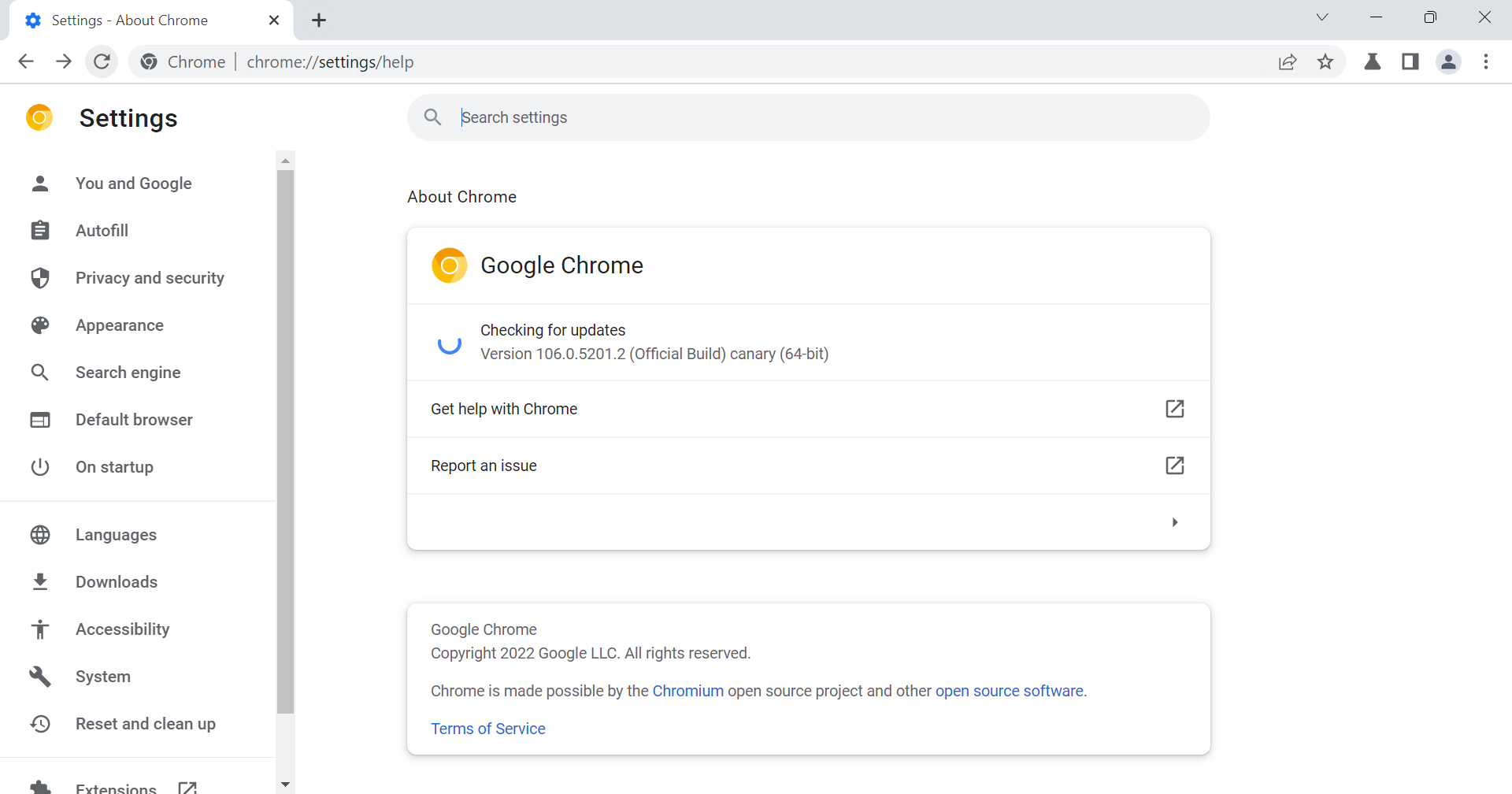 Update to fix chrome canary crashing