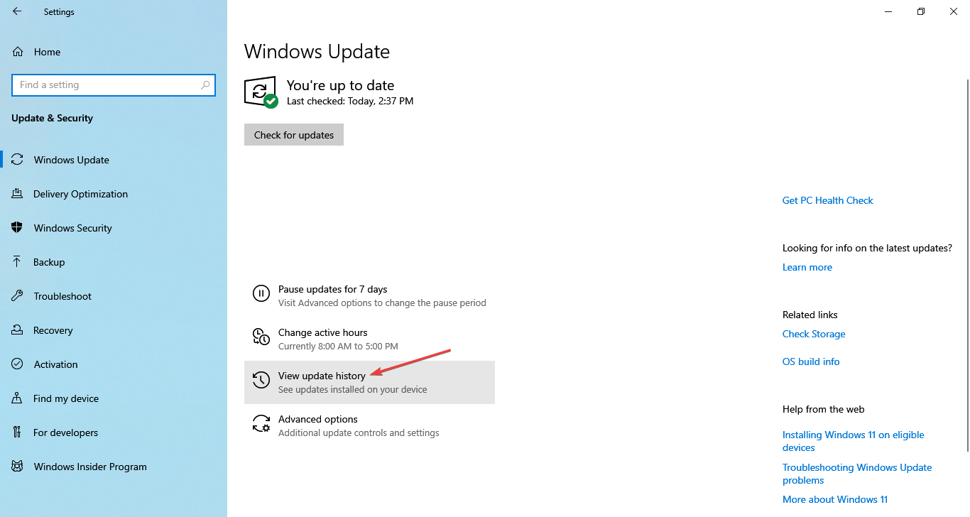 update history to fix failed to play test tone