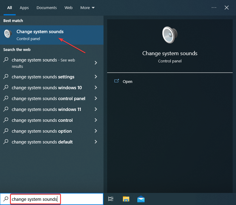 change system sounds