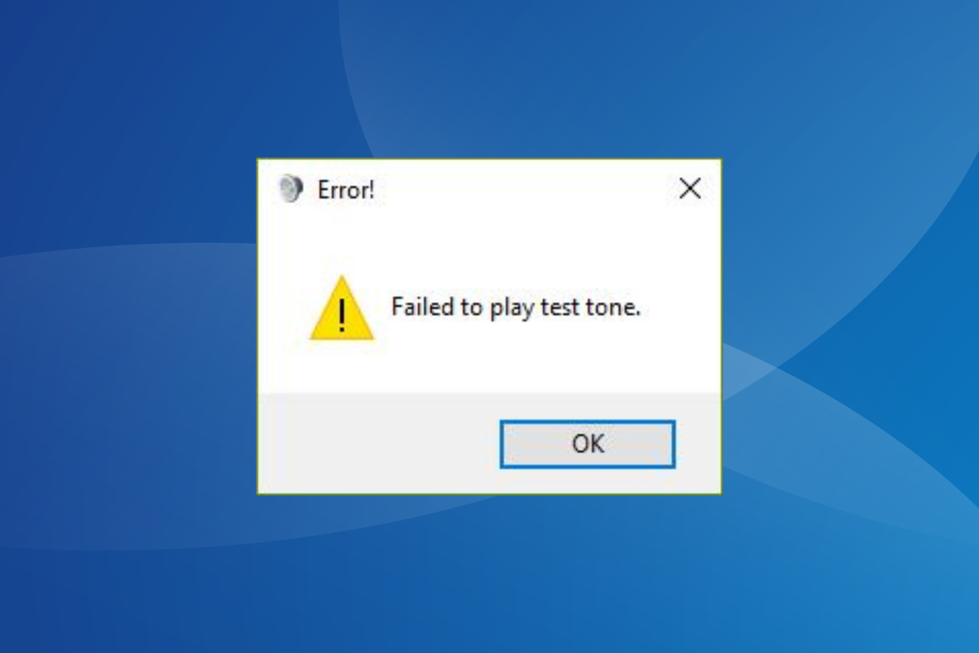 Fix failed to play test tone error in Windows