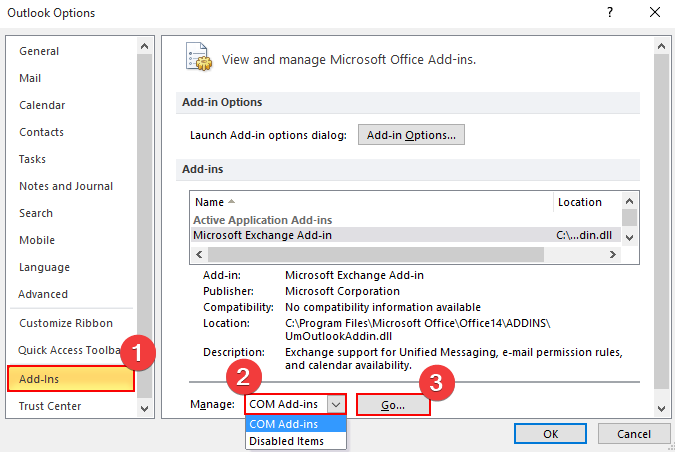 outlook keeps crashing windows 10