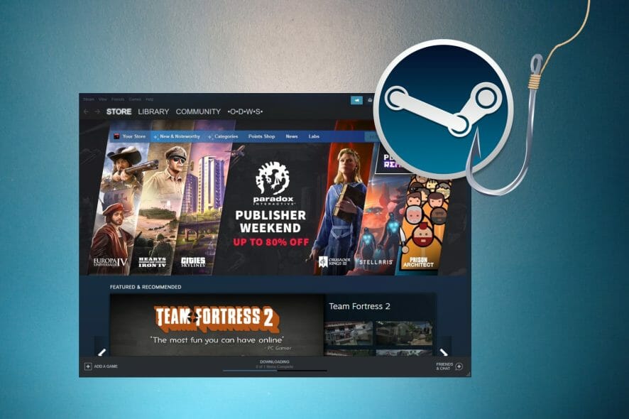 Steam Phishing method