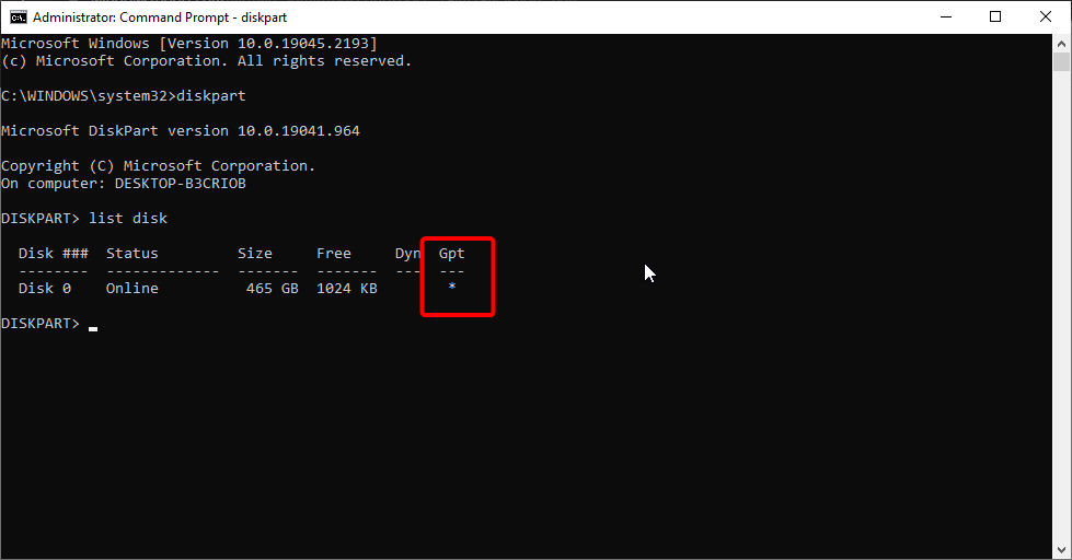 gpt asterik rebuild boot partition windows 10