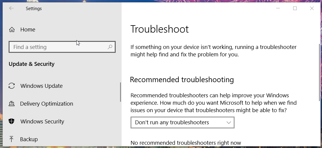 The Troubleshoot tab Troubleshoot tab microsoft solitaire collection not connecting to internet