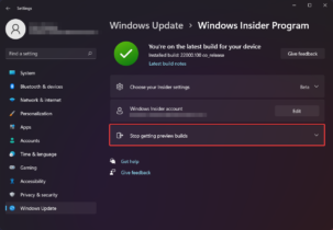 How to leave the Windows Insider program