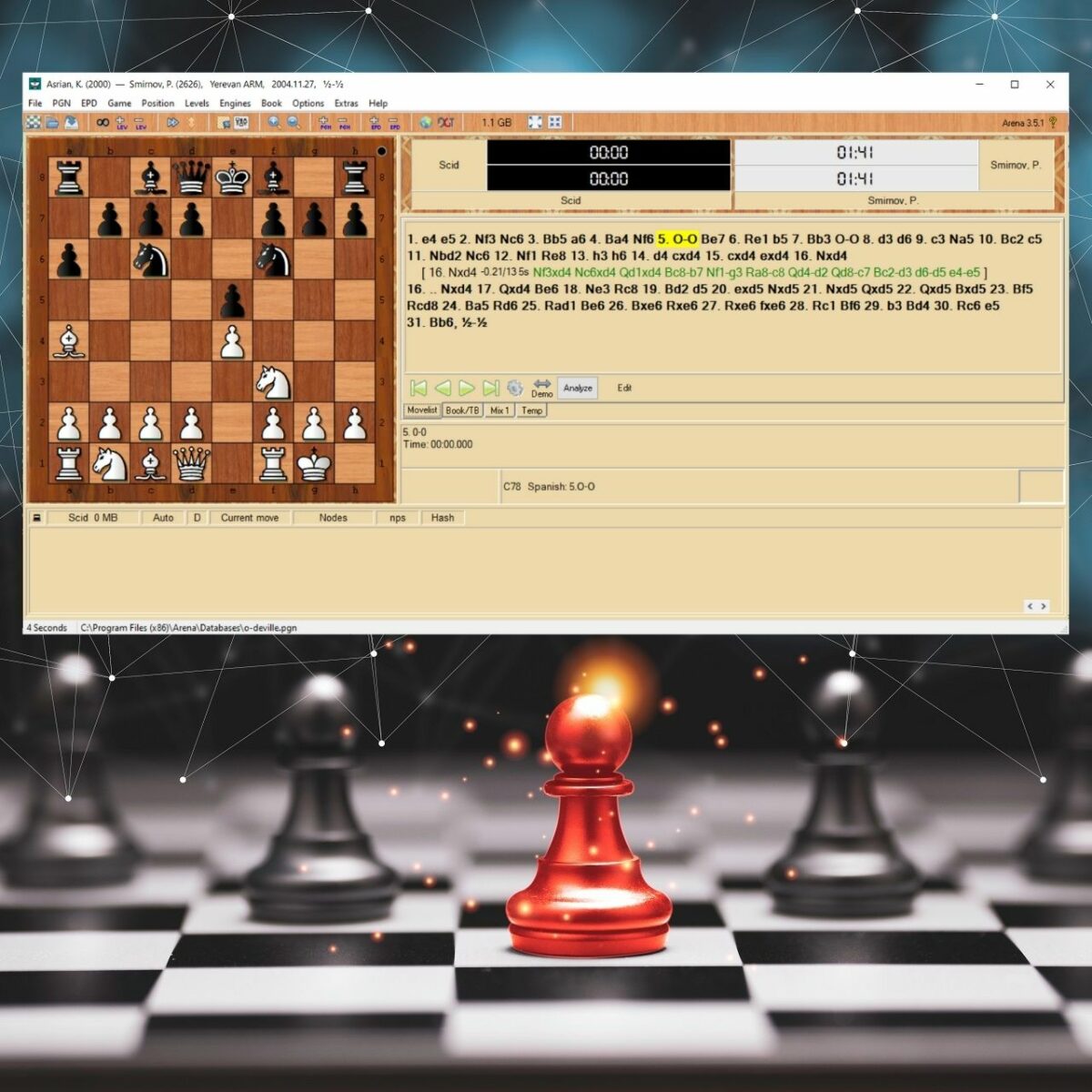 Amifish: Chess program interface for Stockfish engine (Amiga OS4)