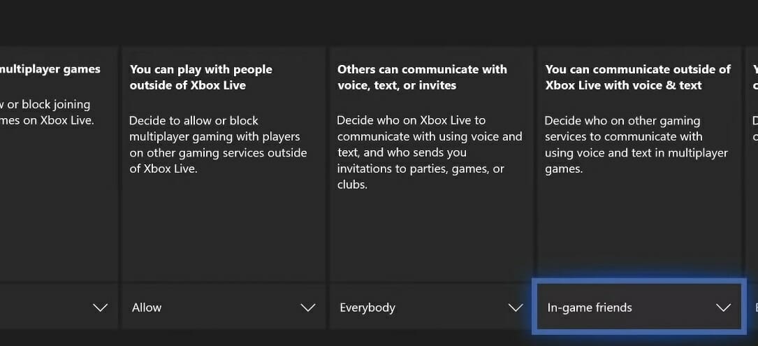 The Communications & multiplayer settings The Communications & multiplayer options modern warfare can't hear voice chat xbox