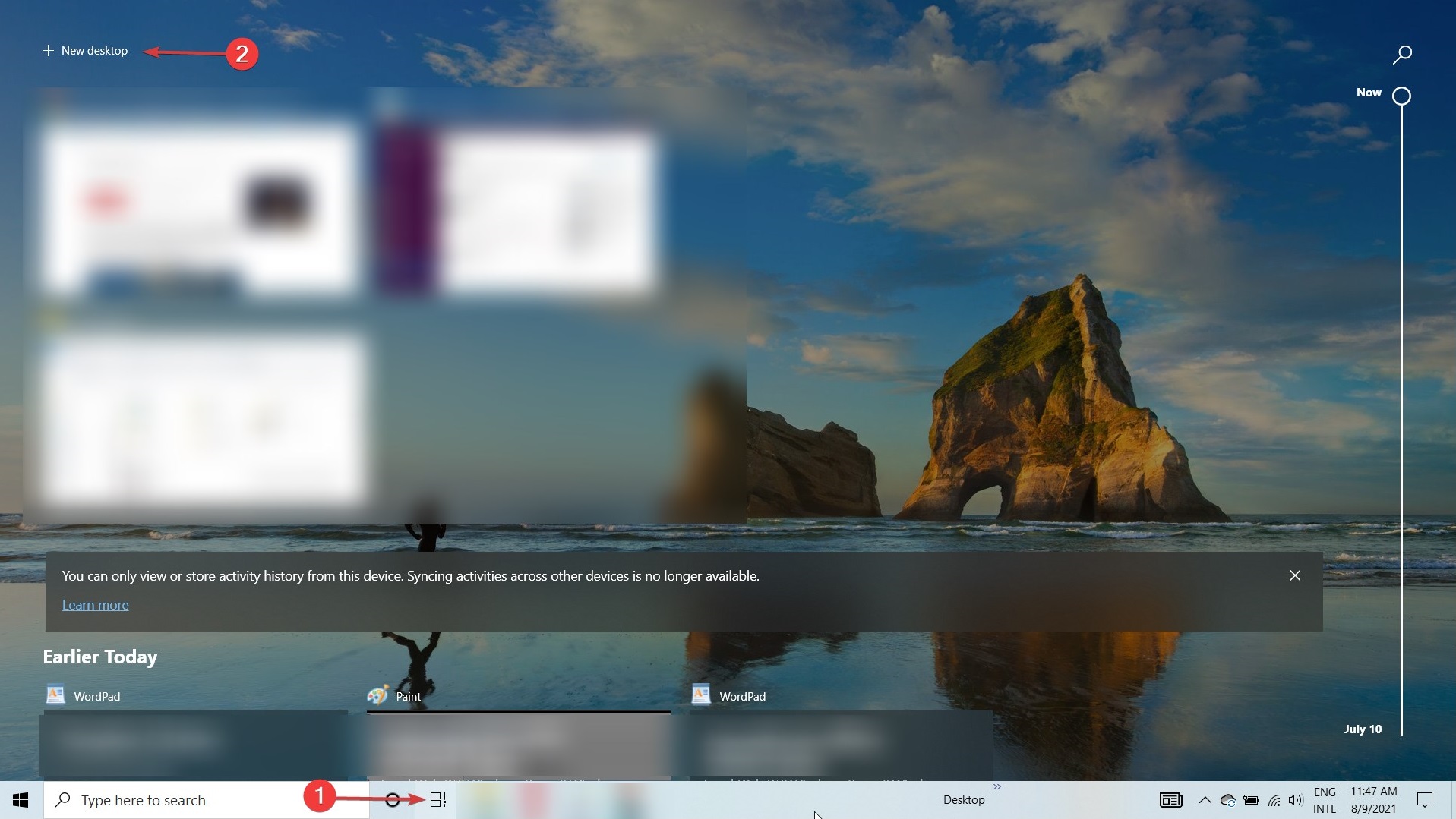 task view on windows 10