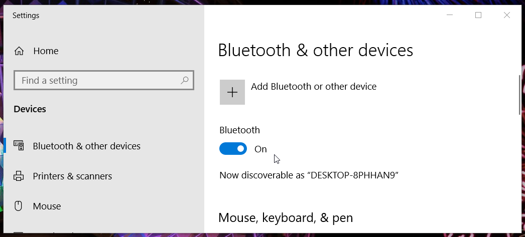 The Bluetooth option Bluetooth option airpods won't connect to
