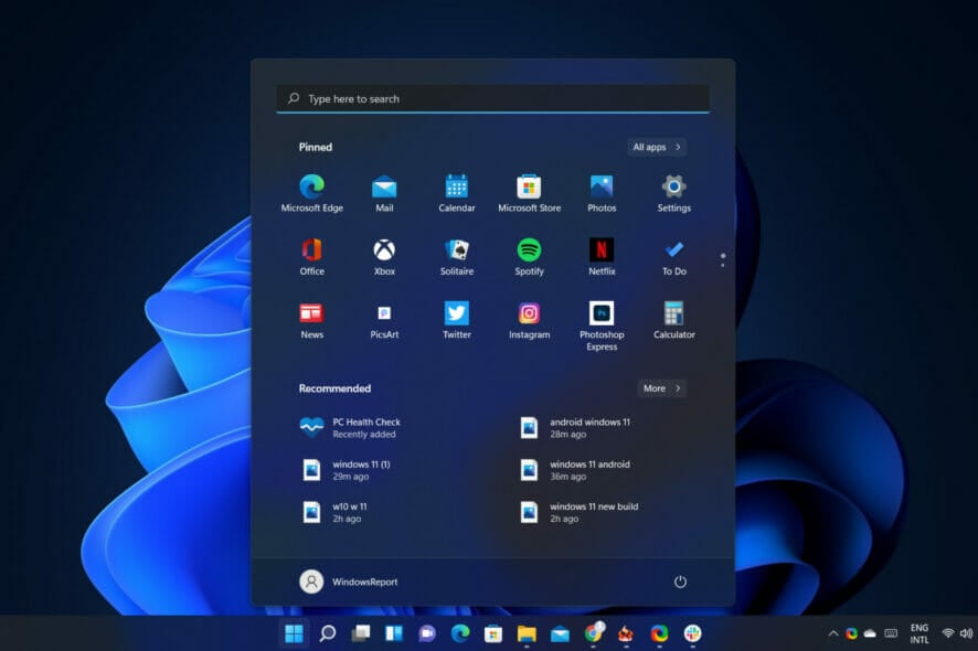 windows 11 start menu taskbar issue