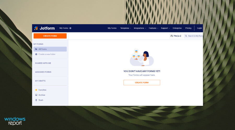 JotForm platform