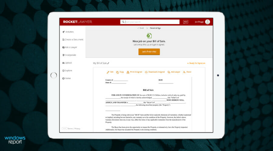 Rocket-Lawyer software