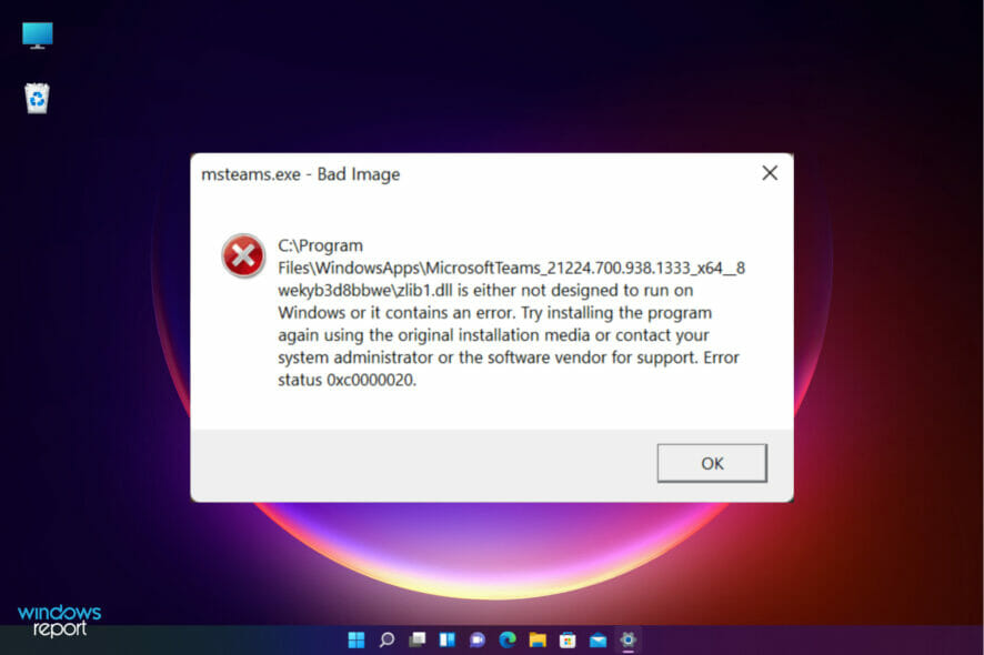 How to fix Windows 11 Microsoft Teams.exe bad image
