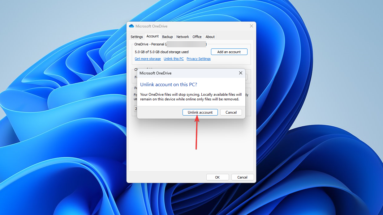 como desligar o OneDrive Windows 11