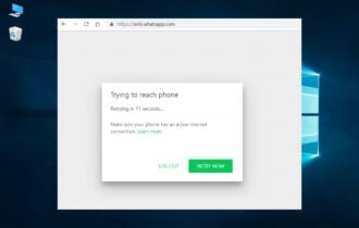 whatsapp web not working in Windows 10