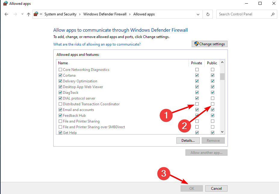 allow-access-private dropbox can't establish secure connection