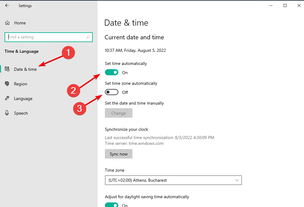 automatic-time dropbox can't establish secure connection