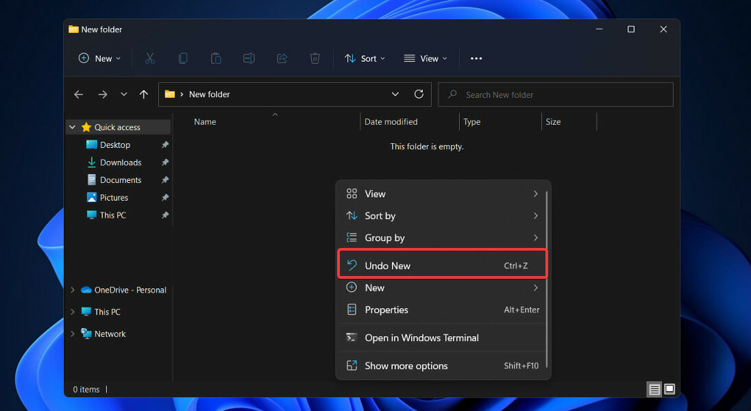 undo-new recover deleted files windows 11