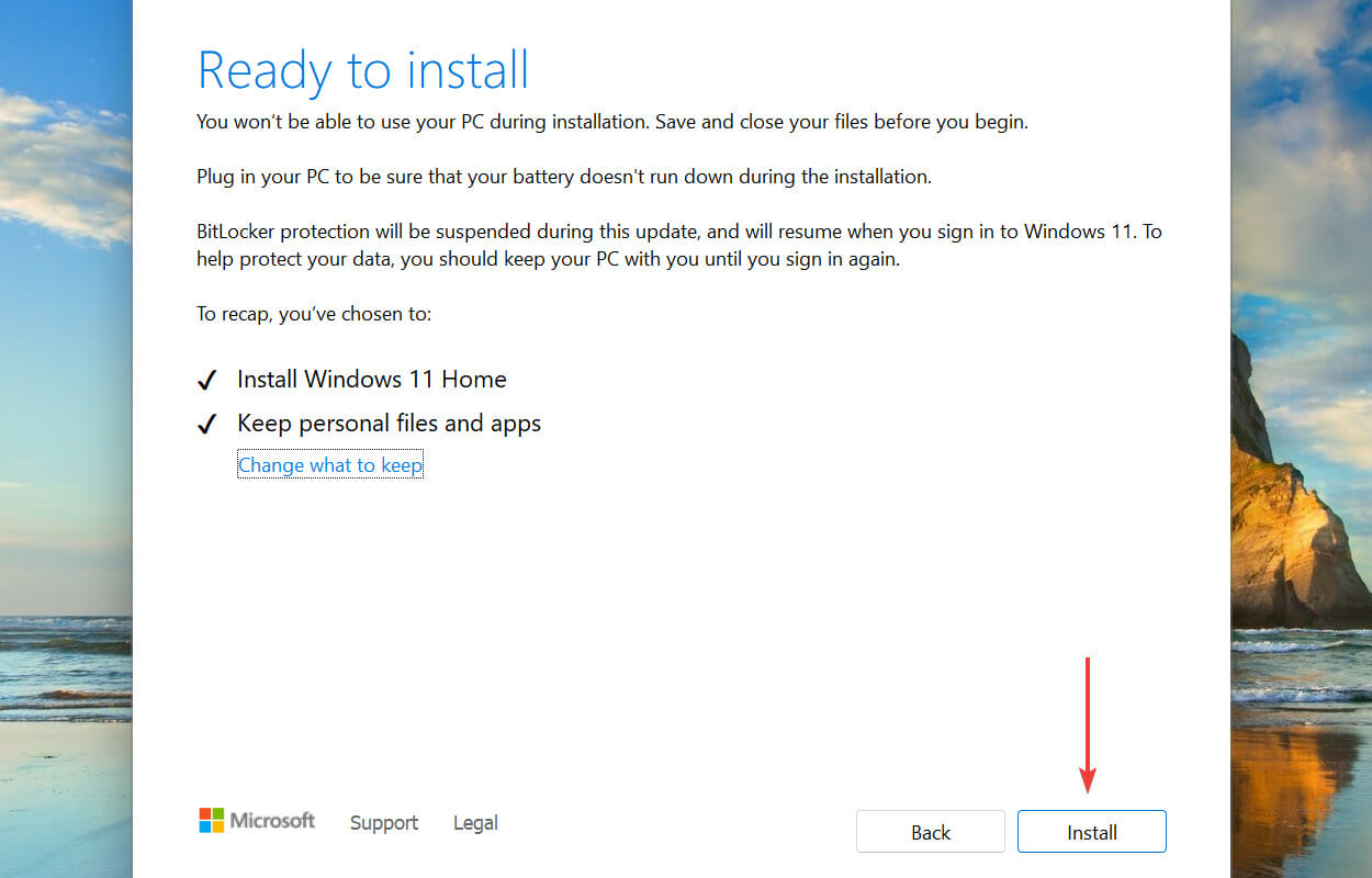 Installa il sistema operativo per correggere l'errore di installazione di Windows 11 - 0x800f0831