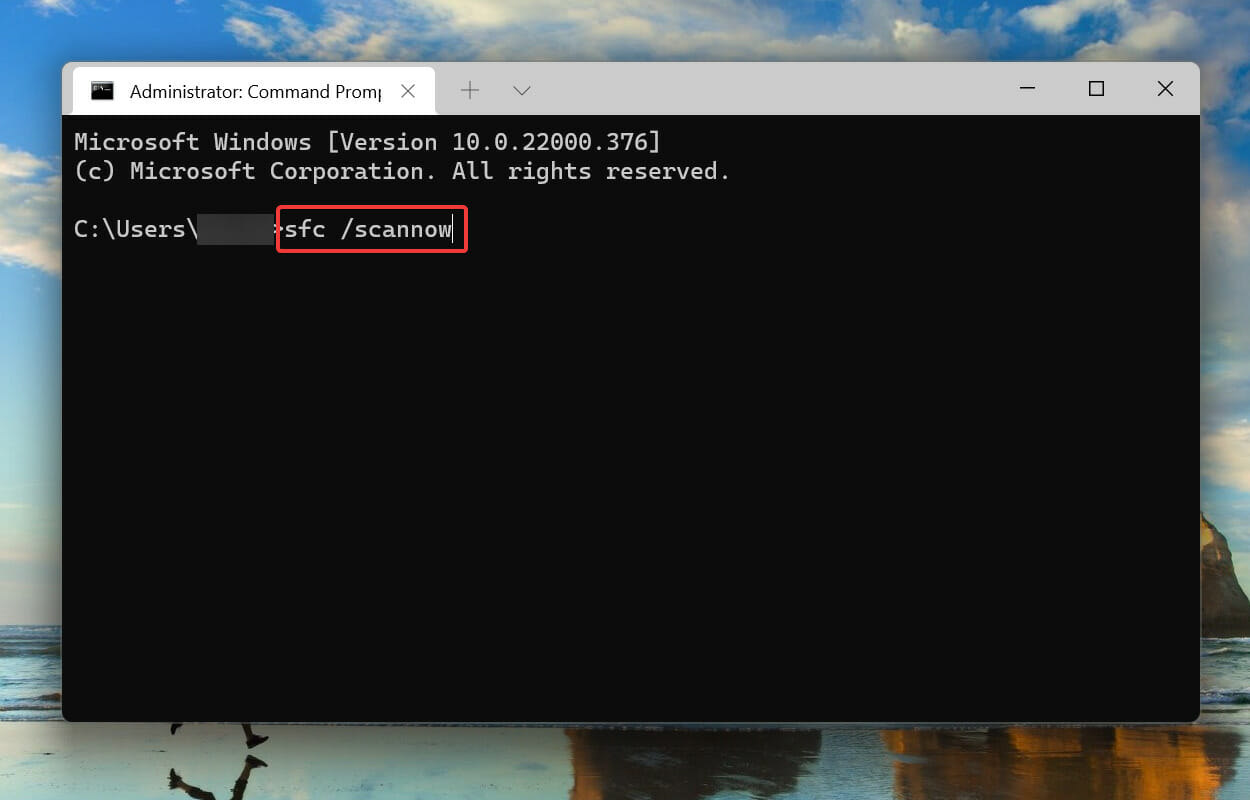 Führen Sie den SFC-Scan aus, um die unerwartete_store_Exception unter Windows 11 zu beheben