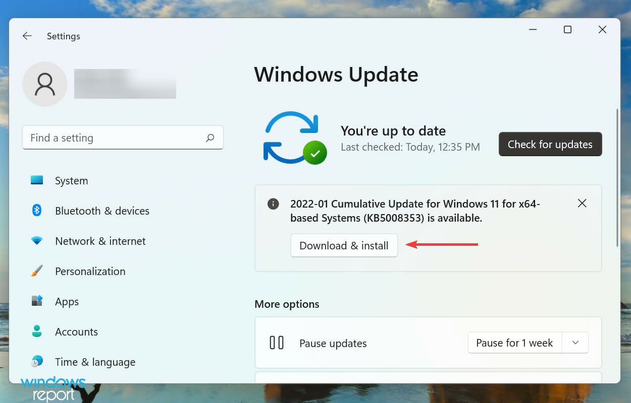 Download & instll update to fix Windows 11 shutdown box