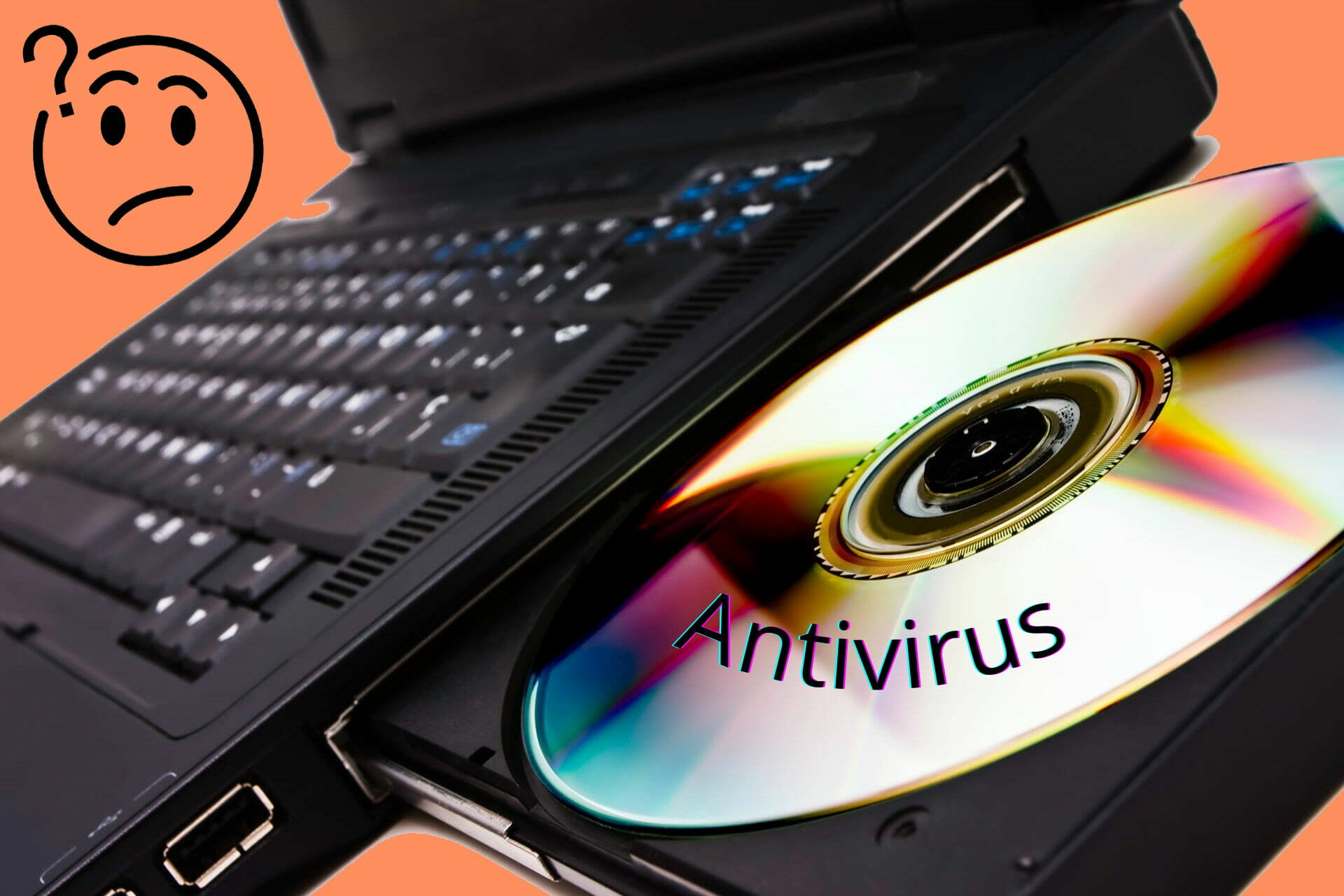 How can I install antivirus on my laptop without optical drive