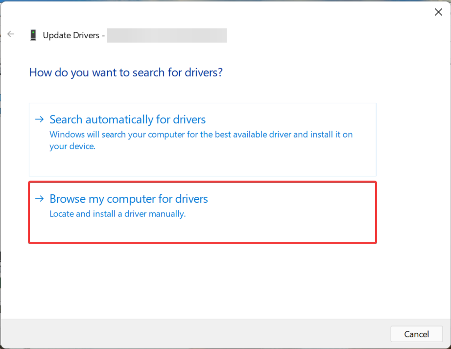 Browse my computer for drivers to fix killer wireless 1535 issues