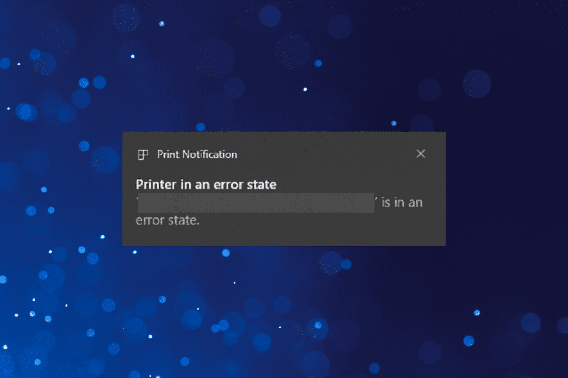 fix printer in error state in windows