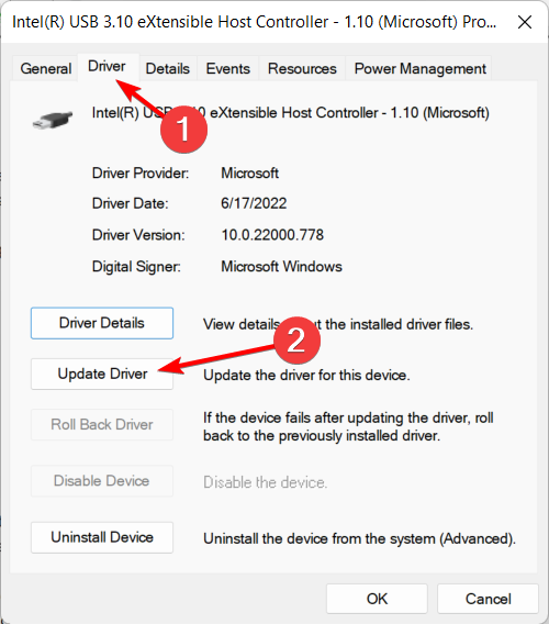 update-driver device was not migrated due to partial or ambiguous match