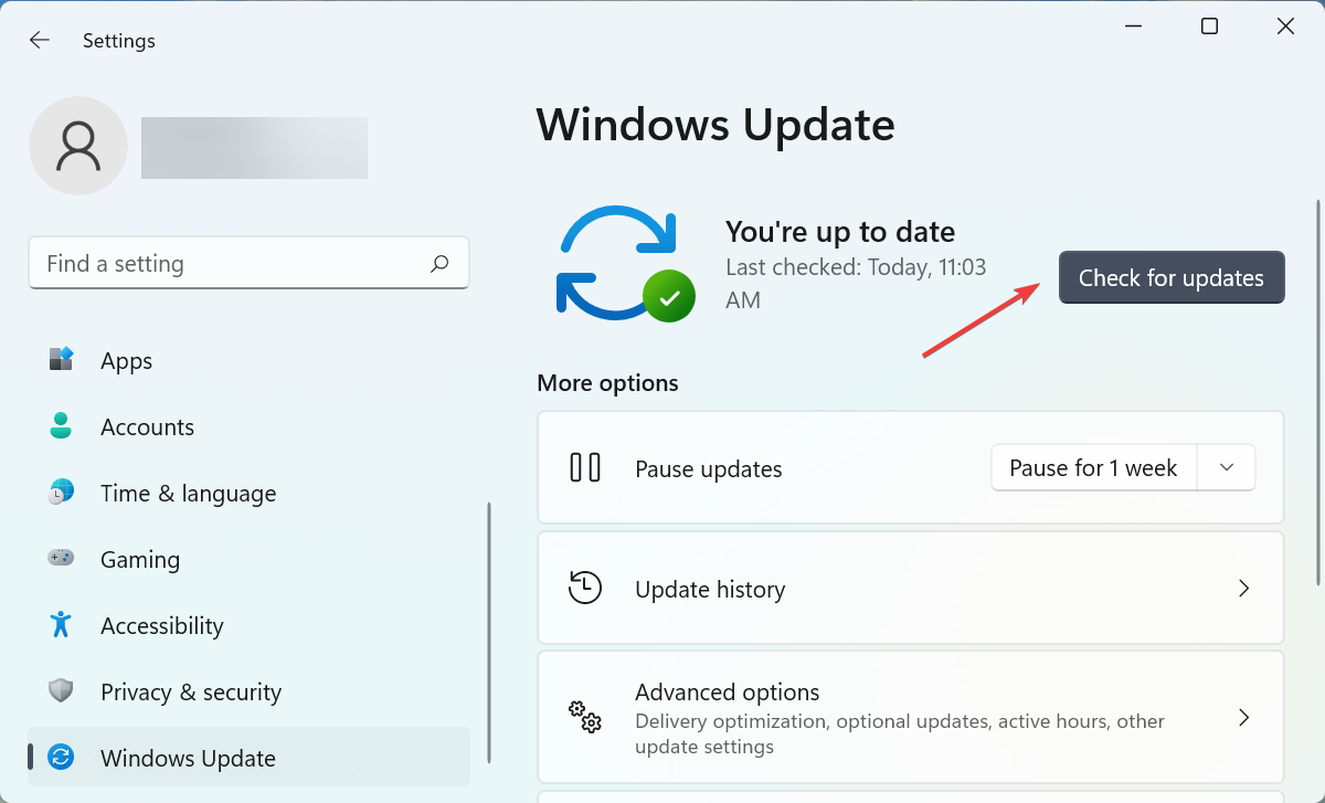 Check for updates to fix airpods low volume windows 11