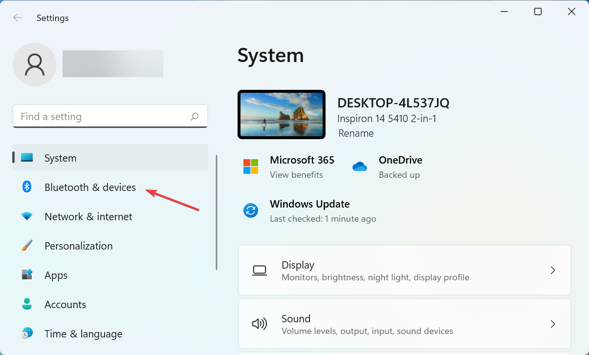 Bluetooth & devices 