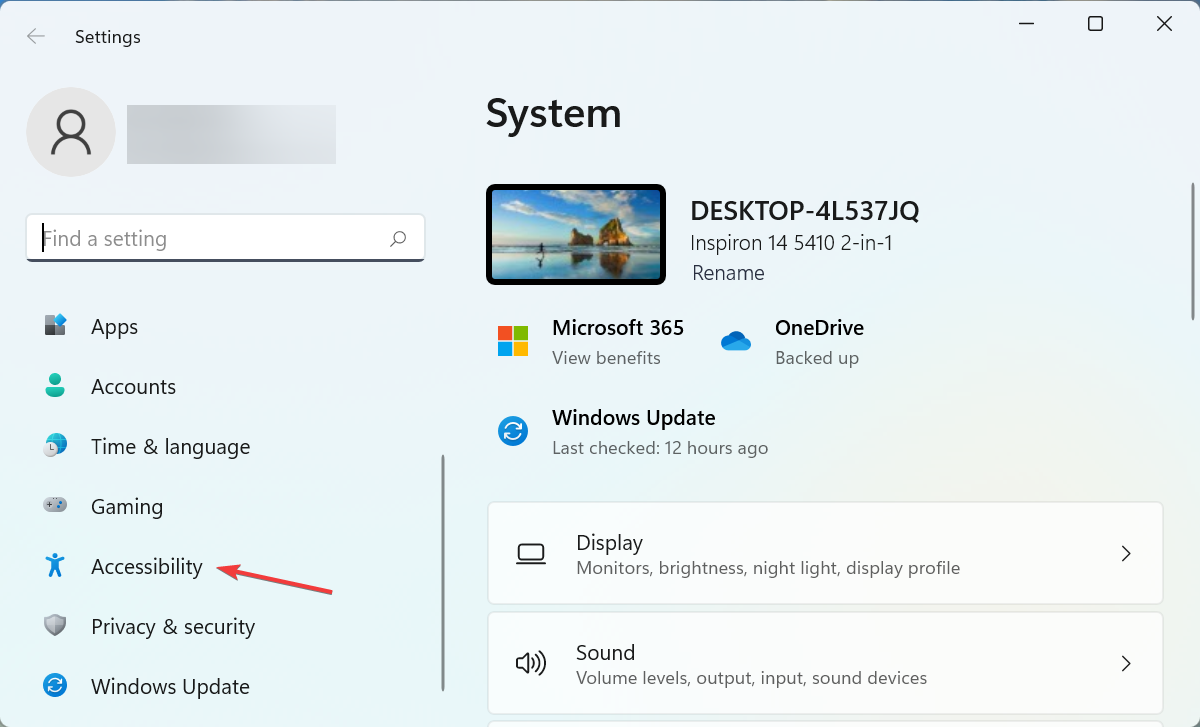 Accessibilità per correggere i tasti luminosità di Windows 11 che non funzionano