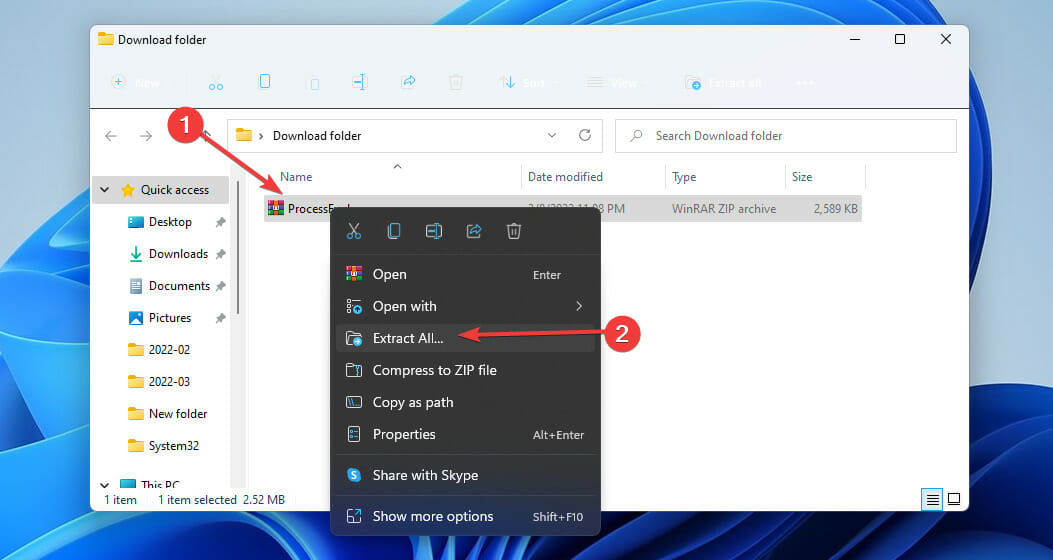 Extract Process Explorer