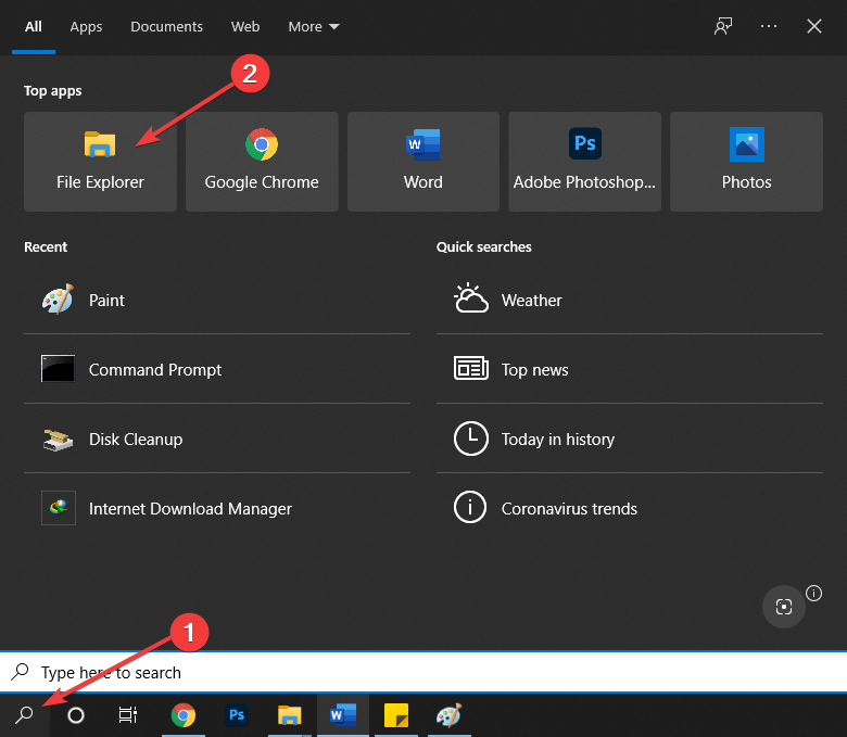 File explorer