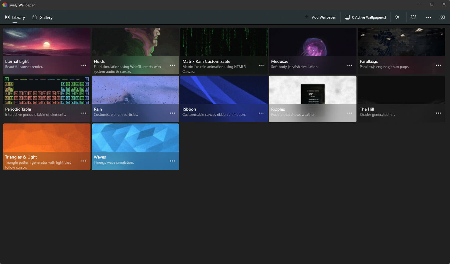 lively wallpaper extensions