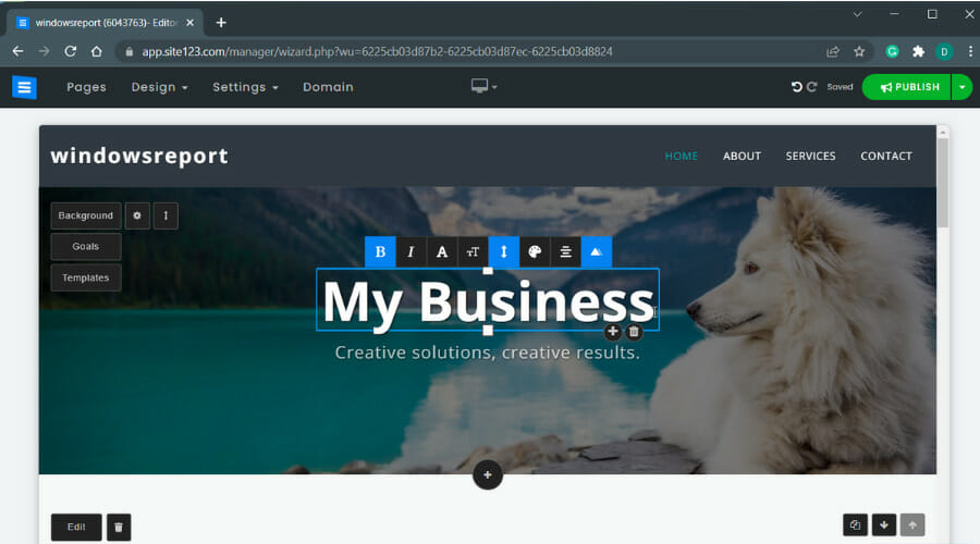 Site123 - Ottime funzionalità gratuite