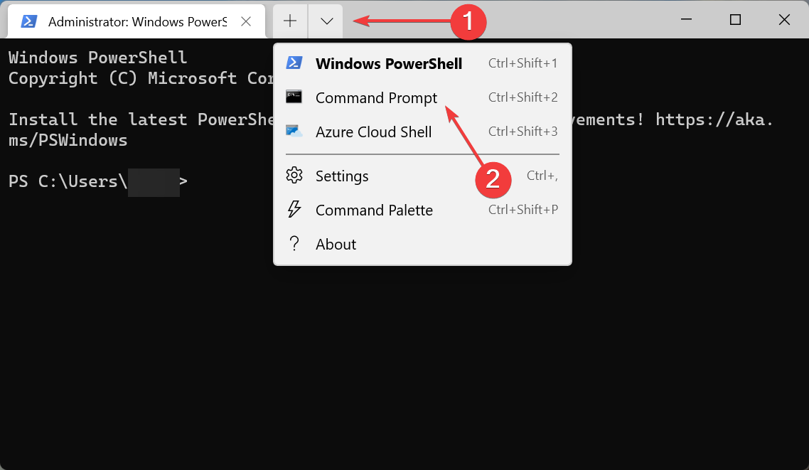 Símbolo del sistema para reparar la falta de bluetooth en el administrador de dispositivos de Windows 11