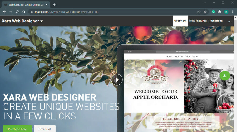 Xara Web Designer - Creazione rapida di siti web