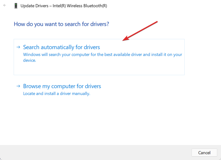 automatic-driver-search windows 11 bluetooth driver download