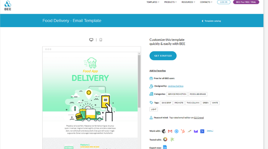 BEE Free best free email template builders
