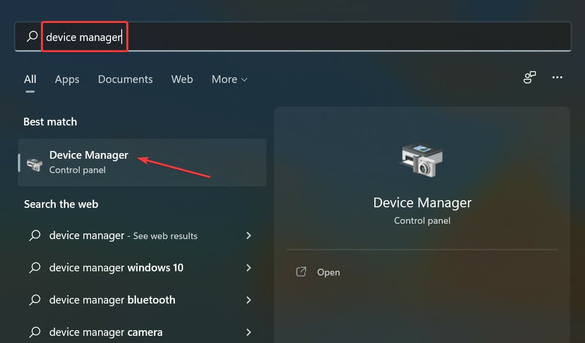 Administrador de dispositivos para reparar la falta de bluetooth en el administrador de dispositivos de Windows 11