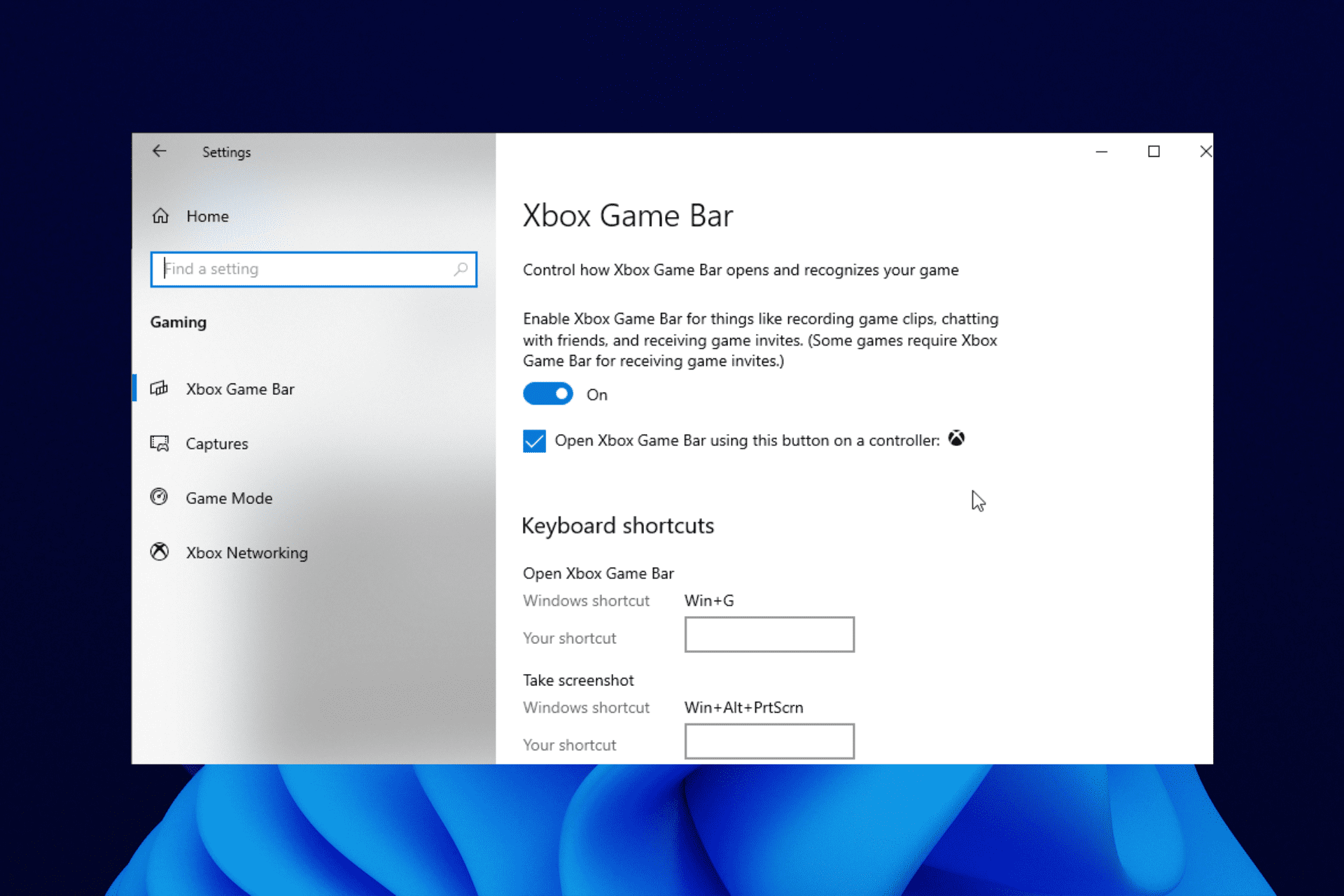 How to Set Custom Shortcuts for Xbox Game Bar in Windows